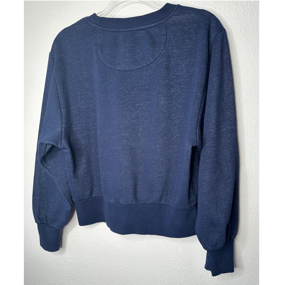 Maeve Navy Blue Visage Graphic Long Sleeve Sweatshirt S - Picture 6 of 15